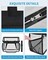 Clear Bag for Stadium Events 12x6x12, Large Clear Tote Lunch Bag Stadium Approved with Reinforced Shoulder Straps for Concert Outfits and Festival, Transparent Handbag for Women - Black